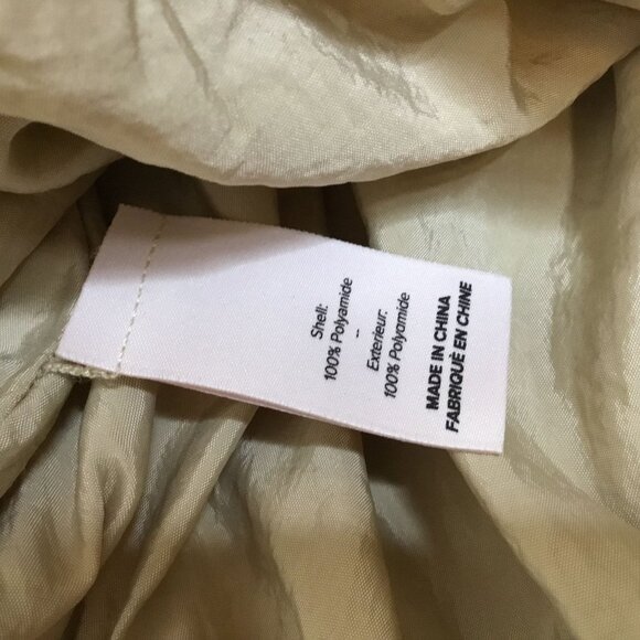 CINQ À SEPT Allinae Crop Button Top XS Beige Puff Sleeve Polished Minimal Blouse - Picture 7 of 7